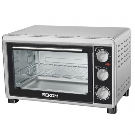 Sekom SGFR23VS Forno Elettrico Ventilato 1500W, Capacità 23L, Silver